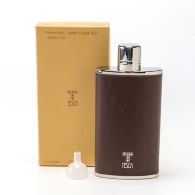 ウイスキーボトル レザー 170ml（化粧箱入・ロート付）